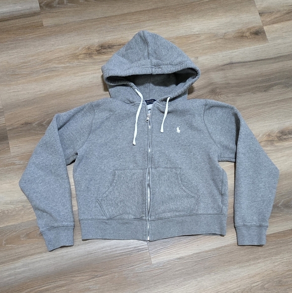 Polo Ralph Lauren Tops - Polo Ralph Lauren Heather Gray Zip Up Sweatshirt Hoodie Size XL